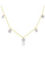 Halo Elegance Necklace Gold