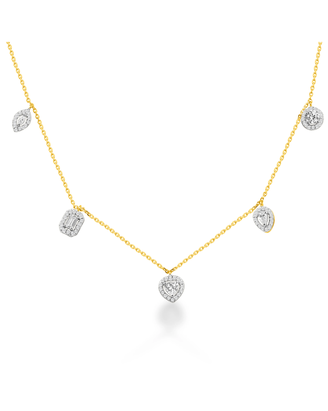 Halo Elegance Necklace Gold