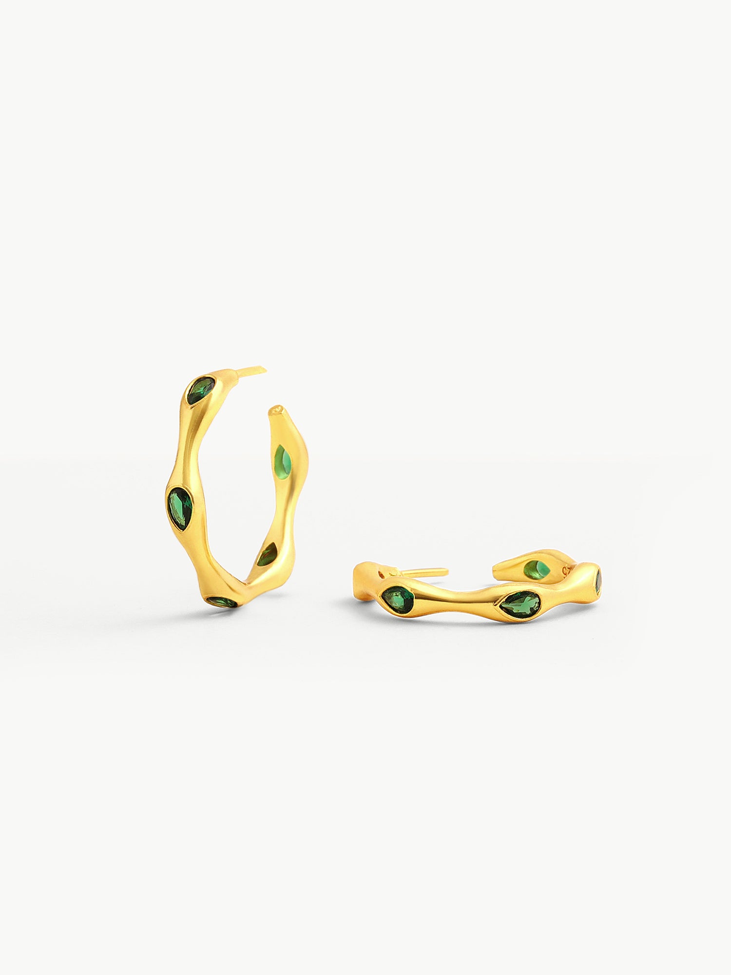Emerald Dew Hoops
