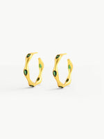 Emerald Dew Hoops