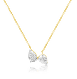 Duo Solitaire Pendant Gold