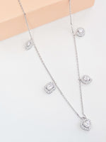 Halo Elegance Necklace Silver
